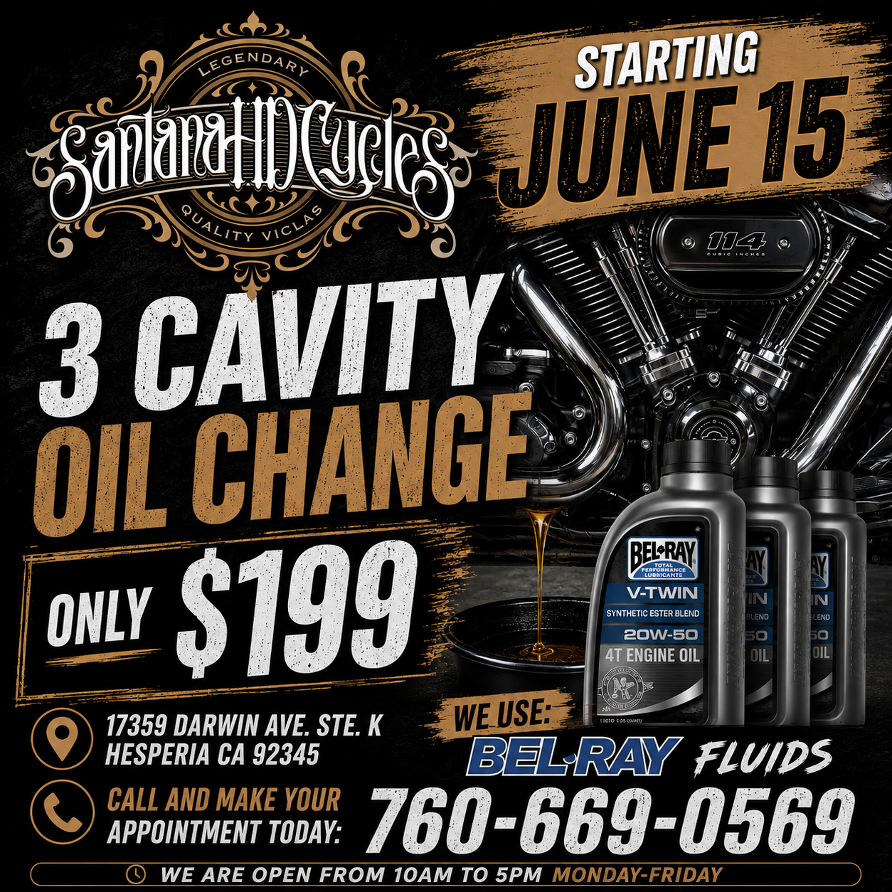 3 CAVITY OIL CHANGE